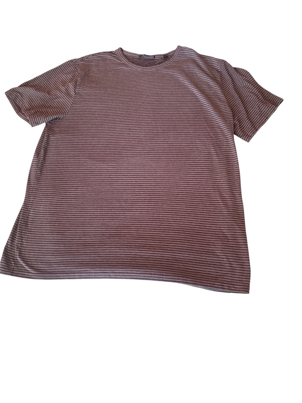 Vince Short-Sleeve Striped Tee in Brown and Black